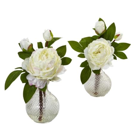 Captivating Peony with Vase (Set of 2)