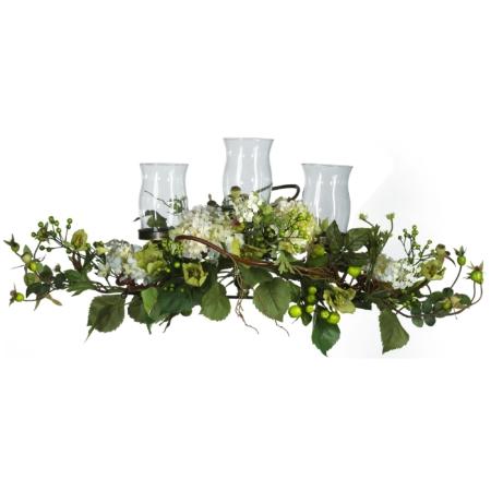 Hydrangea Triple Candelabrum Centerpiece