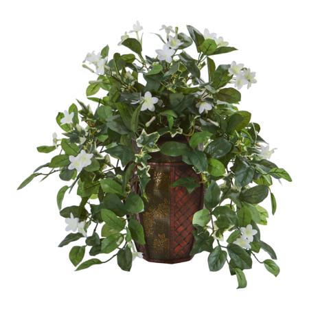 Stunning Stephanotis and Ivy Artificial Plant in Decorative Planter