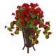 Vibrant Geranium Artificial Plant in Stand Planter