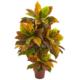 Vibrant 39" Croton Artificial Plant (Real Touch)