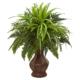 Dazzling 26" Mixed Greens and Fern Artificial Plant in Decorative Planter