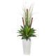 Beautiful 4.5' Giant Agave Succulent Artificial Plant in White Planter