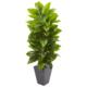 Beautiful 5' Large Leaf Philodendron Artificial Plant in Slate Planter (Real Touch)