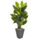 Luxurious 63" Spathyfillum Artificial Plant in Slate Planter (Real Touch)