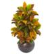 Radiant 37" Croton Artificial Plant in Metal Bowl (Real Touch)