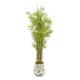 Beautiful 64" Grass Artificial Bamboo Plant in Floral Print Planter