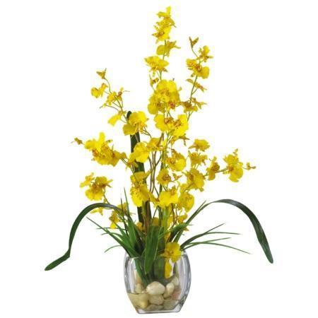 Radiant Dancing Lady Orchid Liquid Illusion Silk Flower Arrangement