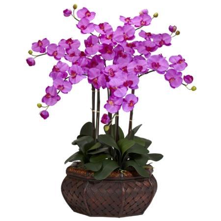 Captivating Large Phalaenopsis Silk Flower Arrangement