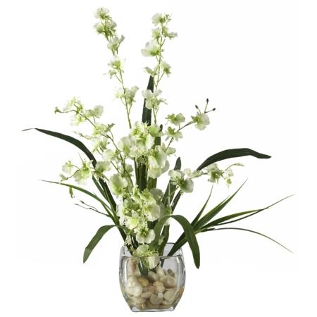 Luxurious Dancing Lady Orchid Liquid Illusion Silk Flower Arrangement