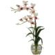 Stunning Dendrobium w-Glass Vase Silk Flower Arrangement