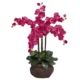 Vibrant Phalaenopsis w-Decorative Vase Silk Flower Arrangement