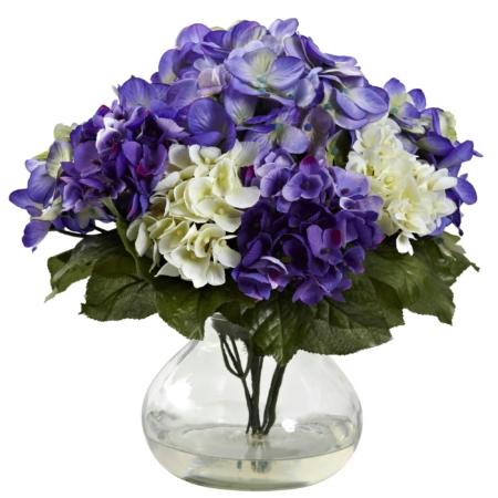 Beautiful Mixed Hydrangea w-Vase