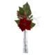 Vibrant 32" Poinsettia, Berries and Pine Artificial Arrangement in Glass Vase