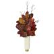 Stunning 38" Autumn Magnolia Leaf with Berries Artificial Plant in Cream Planter with Gold Base