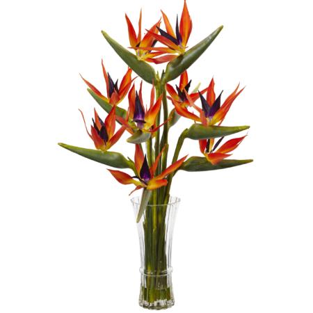 Vibrant Large Birds of Paradise in Vase