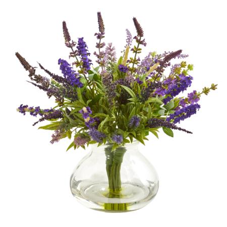 Radiant Lavender Bouquet Artificial Arrangement in Vase