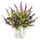 Stunning 15" Lavender Artificial Arrangement in Marble Vase