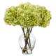 Radiant 18" Hydrangea Artificial Arrangement in Glass Vase