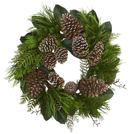 Stunning 28" Pine Cone and Pine Wreath