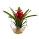 Vibrant Bromeliad in Slanted Angled Vase Artificial Arrangement