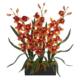 Radiant 25" Cymbidium Orchid Artificial Arrangement in Black Vase