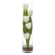 Stunning 18" Tulips Artificial Arrangement in Cylinder Vase