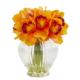 Vibrant 9" Cymbidium Orchid Artificial Arrangement in Glass Vase