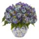 Beautiful 14" Hydrangea Artificial Arrangement in Floral Design Vase