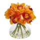 Vibrant 8" Cymbidium Orchid Artificial Arrangement in Glass Vase