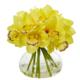 Radiant 8" Cymbidium Orchid Artificial Arrangement in Glass Vase