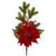 17" Poinsettia Berry and Pine Flower Bundle (Set of 6)