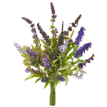 15" Lavender Artificial Flower Bouquet (Set of 3)