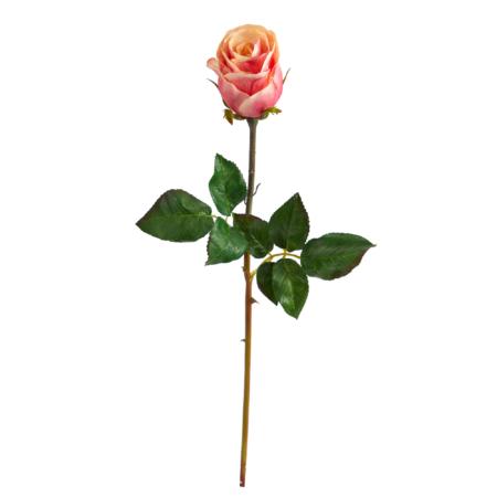 21" Rose Bud Artificial Flower (Set of 6) - Cream Purple