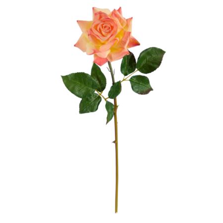 20" Rose Artificial Flower (Set of 6) - Salmon