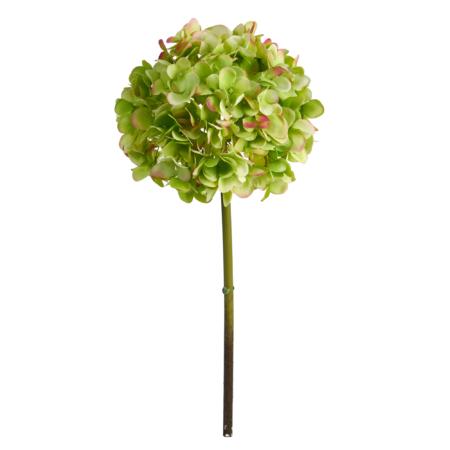 19" Hydrangea Artificial Flower (Set of 3) - American Beauty Green