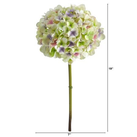 19" Hydrangea Artificial Flower (Set of 3) - Light Purple