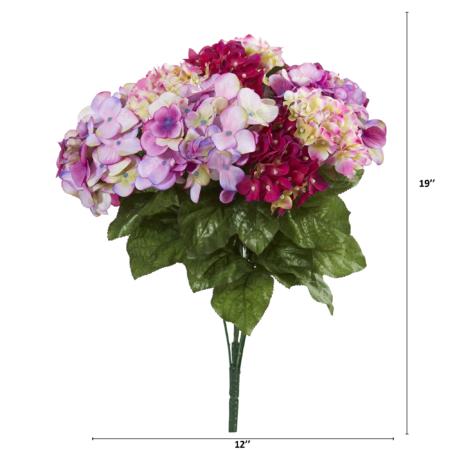 Vibrant 19" Hydrangea Artificial Plant (Set of 3)