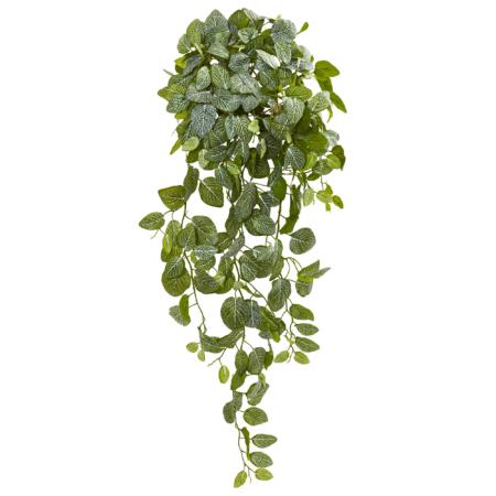 Beautiful 36" Fittonia Artificial Hanging Bush (Set of 2) (Real Touch)