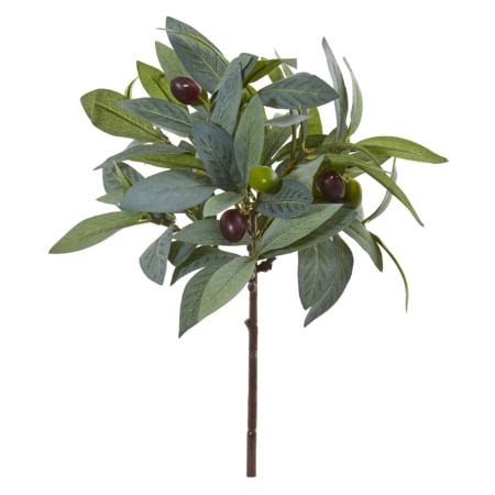 12" Olive Branch Artificial Plant with Berries (Set of 12)