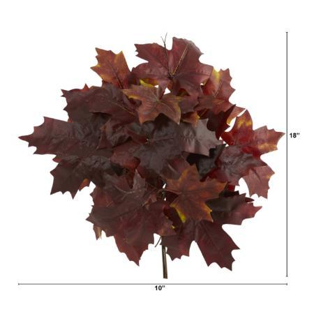 18" Autumn Maple Leaf Artificial Flower (Set of 2)