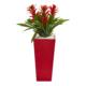 26" Triple Bromeliad Artificial Plant in Red Planter