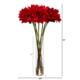 30" Lotus Artificial Arrangement in Cylinder Vase - Red