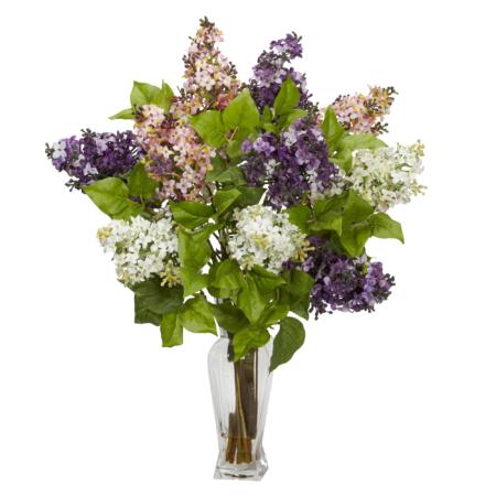 Lilac Silk Flower Arrangement - Assorted