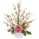 23" Rose and Cherry Blossom Artificial Arrangement