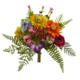 13" Mixed Flowers Artificial Bush (Set of 2)