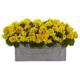 Geranium Artificial Plant in Stone Planter UV Resist Yellow