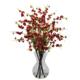 Vibrant Cherry Blossoms w-Vase Arrangement Red