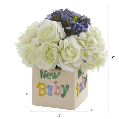 NNA1309 WB Daisy Artificial Arrangement in Green Vase,Daisy Arrangement,arrangement